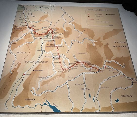 Verlauf des Limes - Karte.